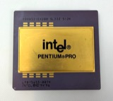 Pentium Pro con tapa de oro — Procesadores y chips. CPU Pentium Pro con tapa de oro.